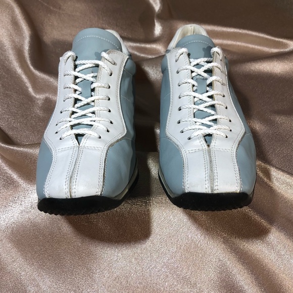 PRADA leather women sneakers shoes blue white 9 - Picture 4 of 15